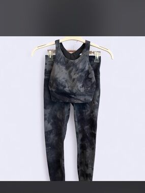 lululemon athletica Black Tie-Dye High-Rise Leggings & Racerback Sports Bra